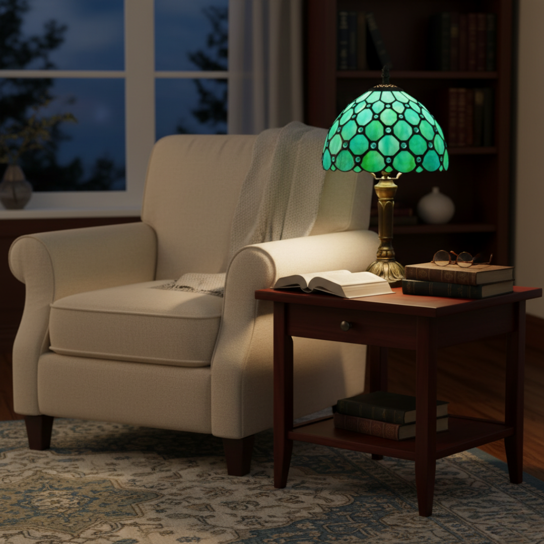 Elegantná baroková stolná lampa