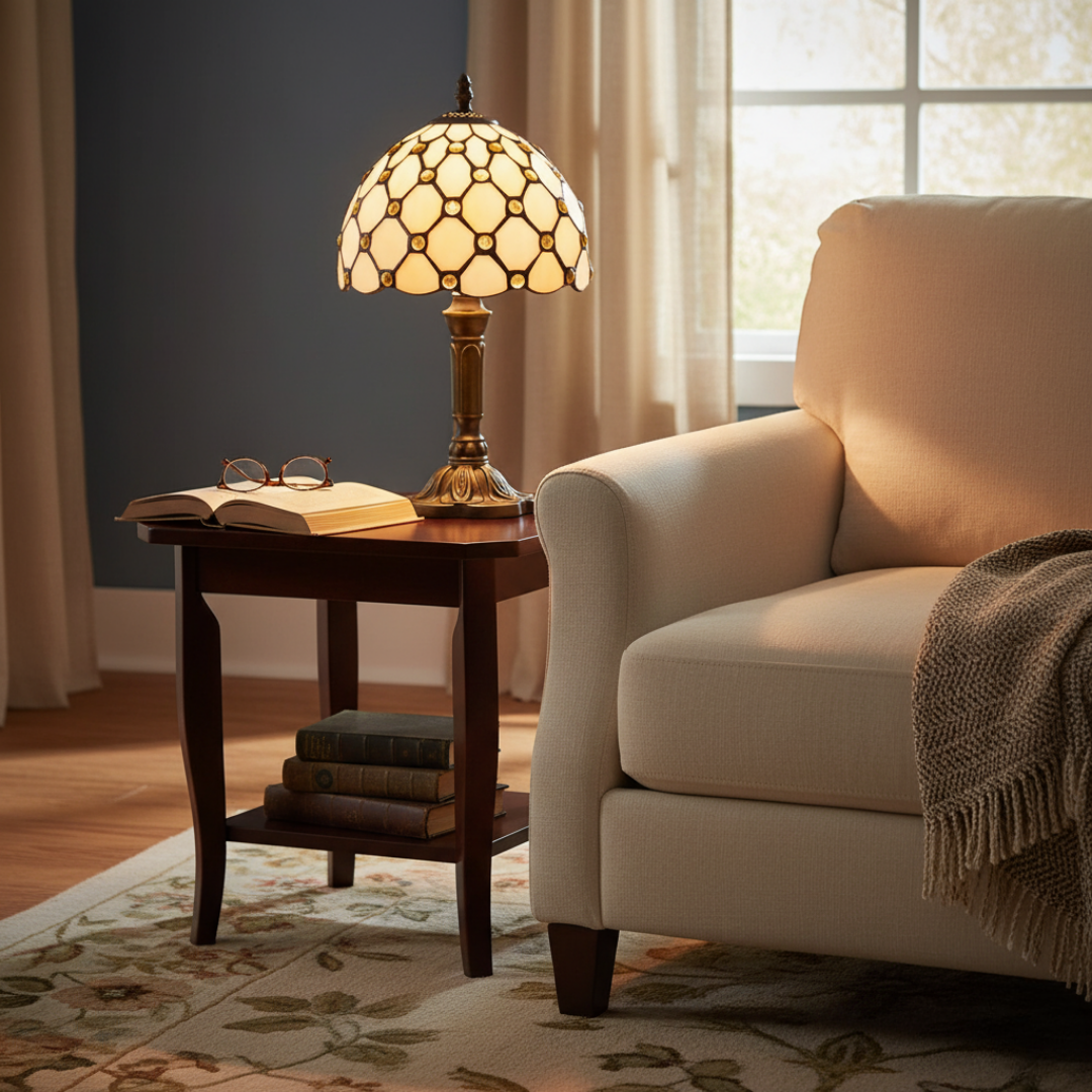 Luxusná Vintage Baroková Stolná Lampa